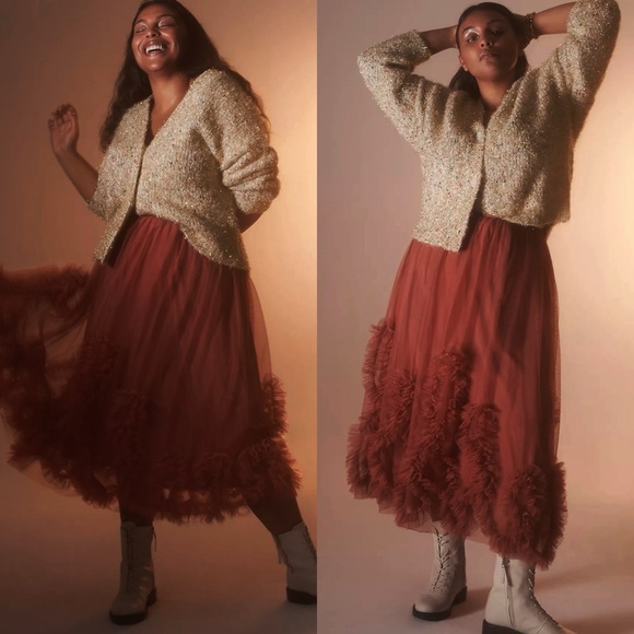 Anthropologie Festive Twinkle Confetti Cardigan - Picture 6 of 8